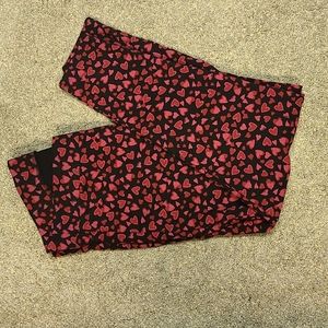 Torrid Sz 2(18/20) Cartoon Hearts Black Premium Leggings